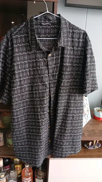 Camisa estampada negra Cutback XL - miniatura 1