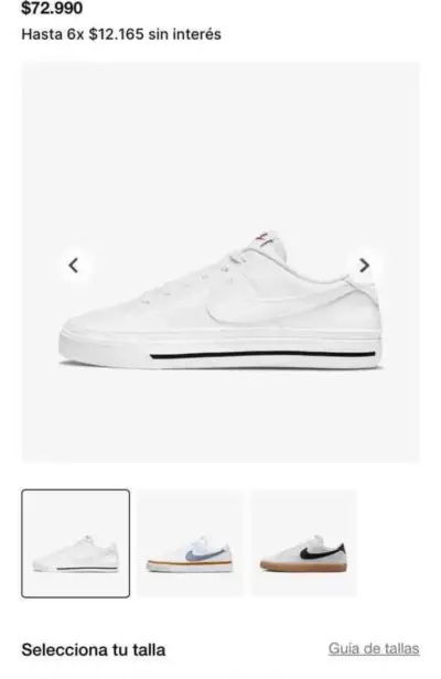 Zapatillas deportivas blancas Nike - miniatura 5