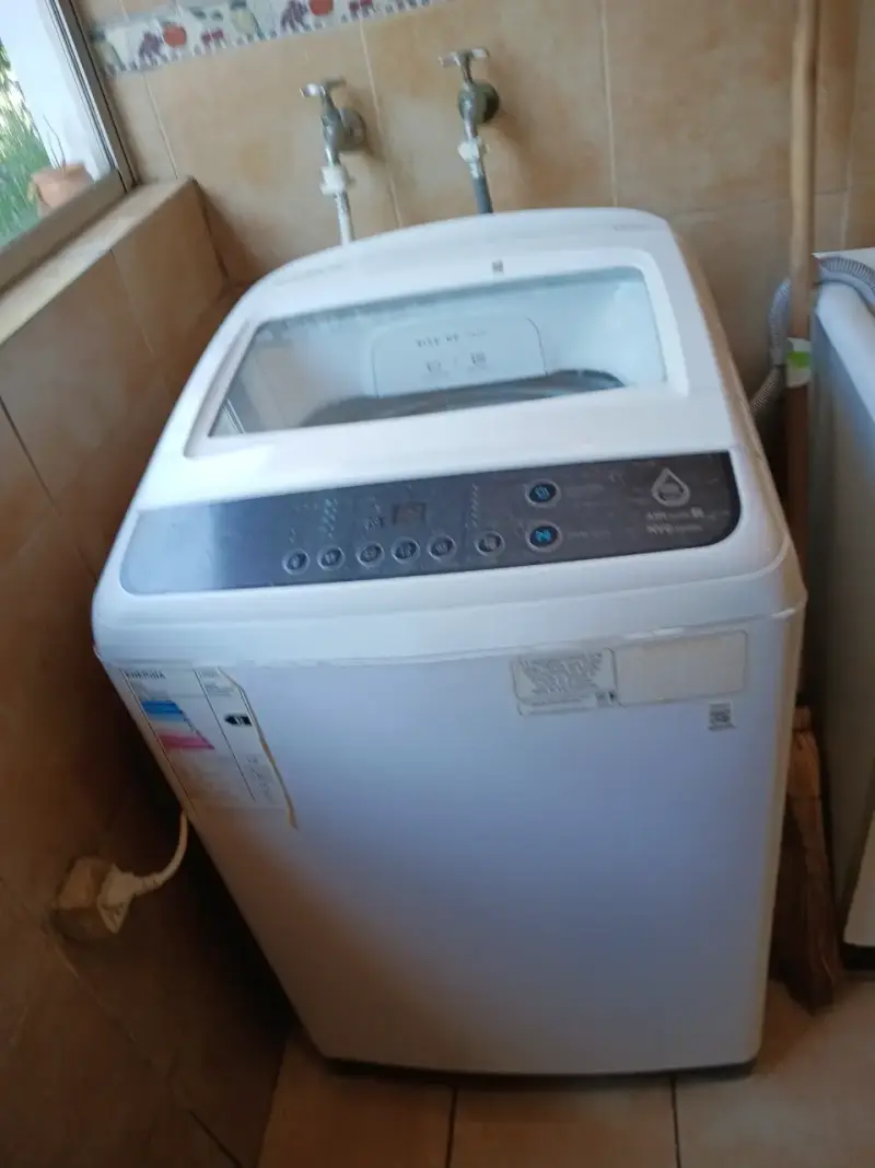 Lavadora automática carga superior blanca