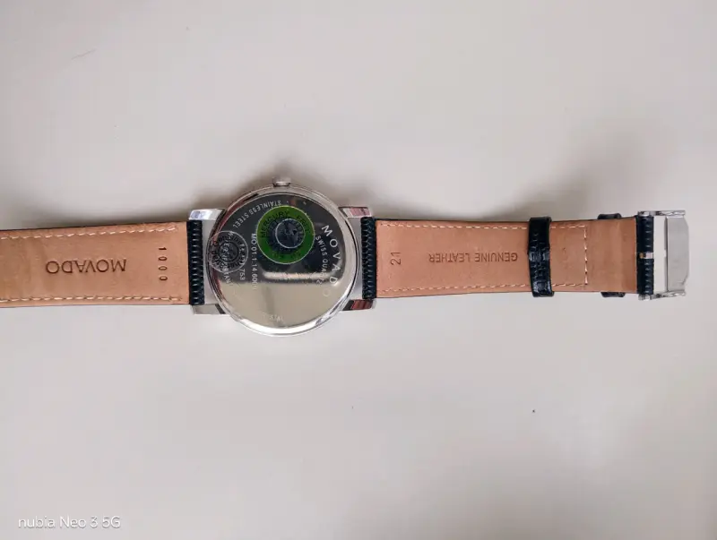 Reloj de pulsera Movado con correa de cuero - 3