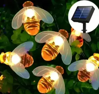 pack 3 Luces LED solares de abejas para jardín - miniatura 1