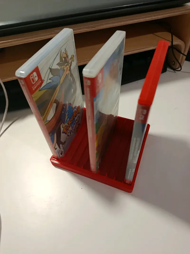 Organizador de juegos para Nintendo Switch rojo - 3