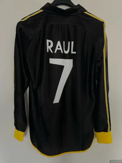 Camiseta Real Madrid Retro de Raul manga larga - miniatura 1