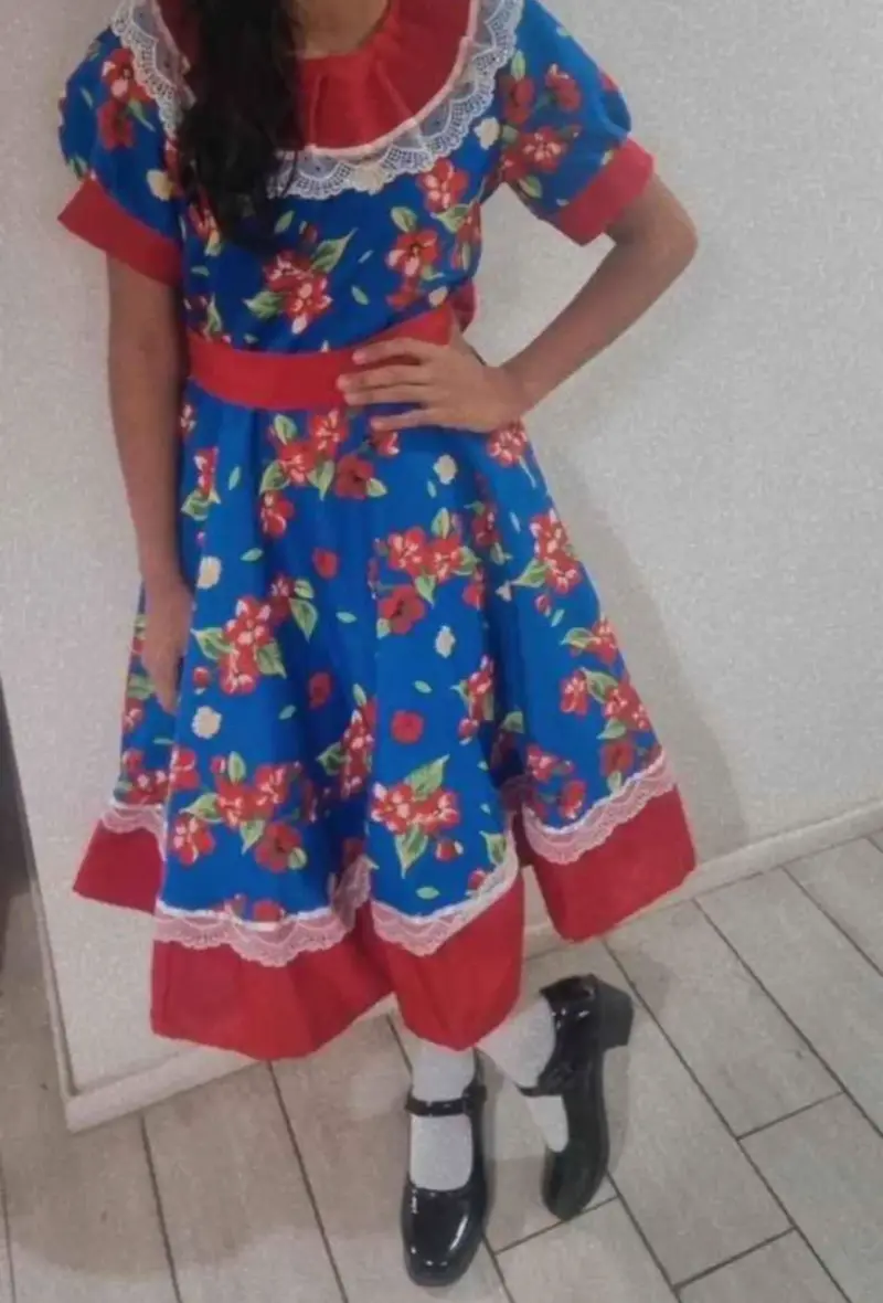 🇨🇱 Vestido de Cueca  – Talla 10 (Impecable)