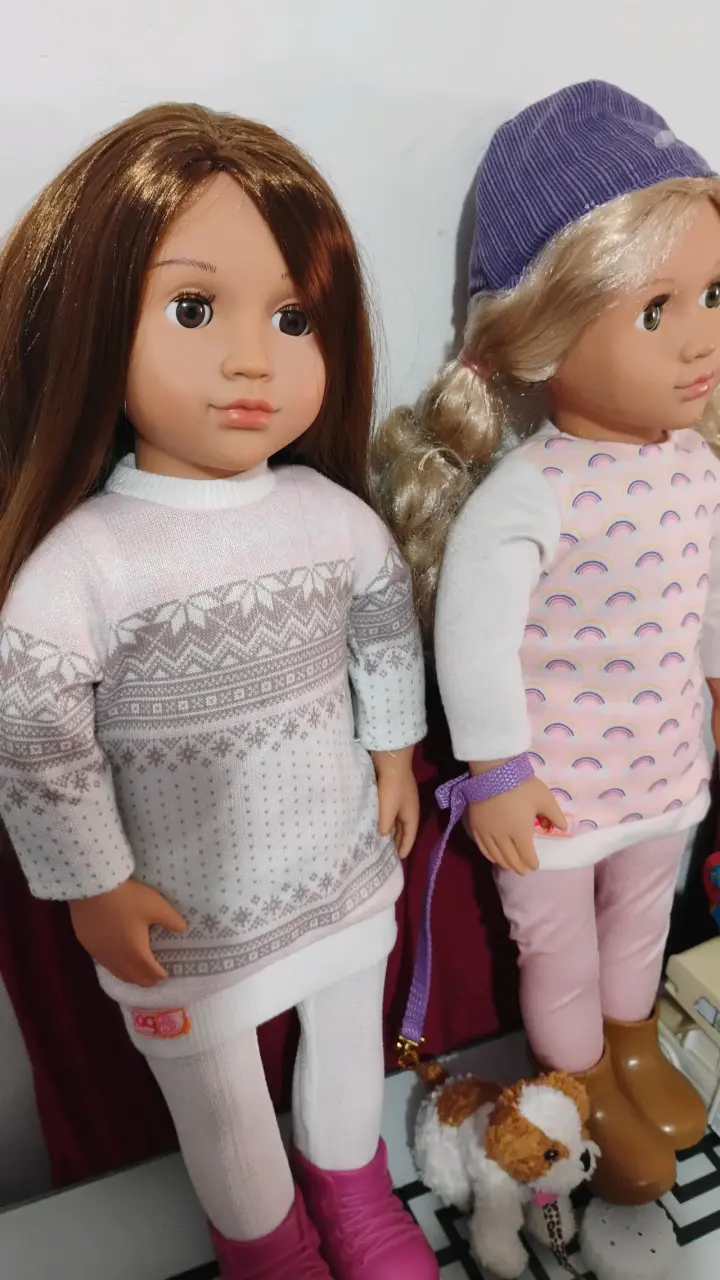 Muñecas de colección con ropa de invierno