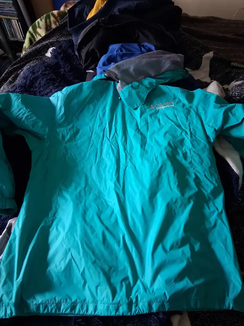 Chaqueta impermeable Columbia Titanium turquesa - 1