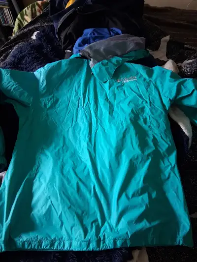 Chaqueta impermeable Columbia Titanium turquesa - miniatura 2
