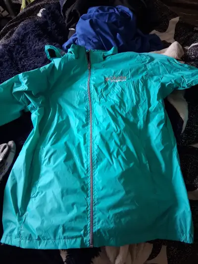 Chaqueta impermeable Columbia Titanium turquesa - miniatura 4