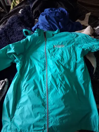 Chaqueta impermeable Columbia Titanium turquesa - miniatura 5