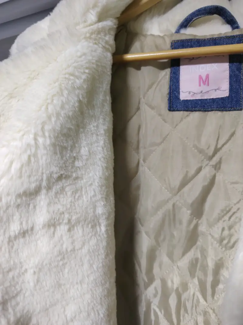 Chaqueta de mezclilla con forro de piel sintética - 5