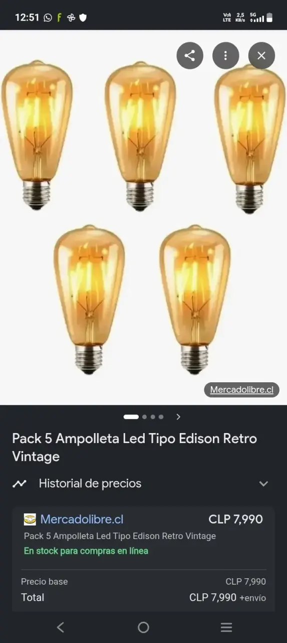 Pack 10 ampolletas LED de colores para decoración - 4