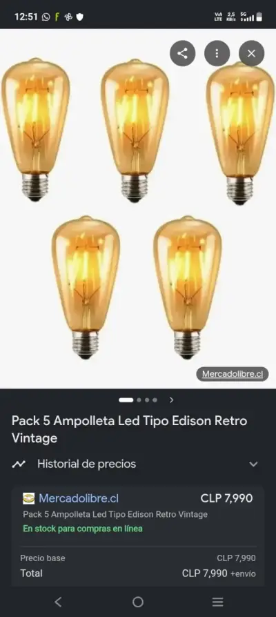 Pack 10 ampolletas LED de colores para decoración - miniatura 4