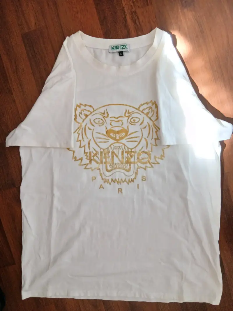 Polera blanca Kenzo con diseño de tigre - 2