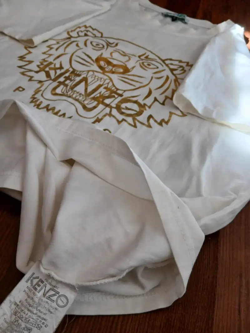 Polera blanca Kenzo con diseño de tigre - 3