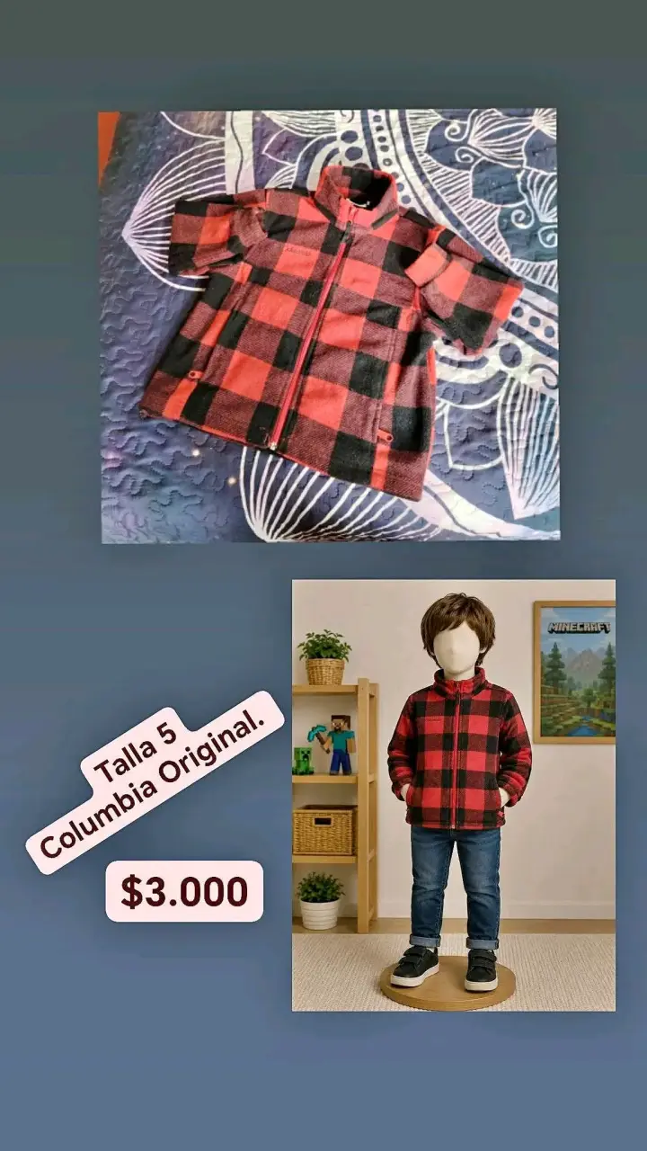 Polar de niño a cuadros Columbia talla 5