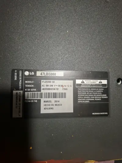 Televisor LG 47 pulgadas modelo 47LB5800 - miniatura 4