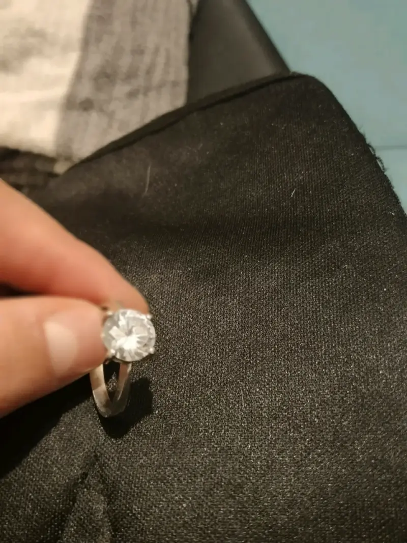 Anillo18 + aros de plata con circonita brillante - 4