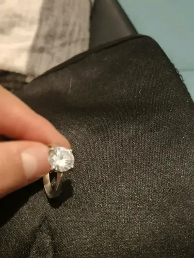 Anillo18 + aros de plata con circonita brillante - miniatura 4