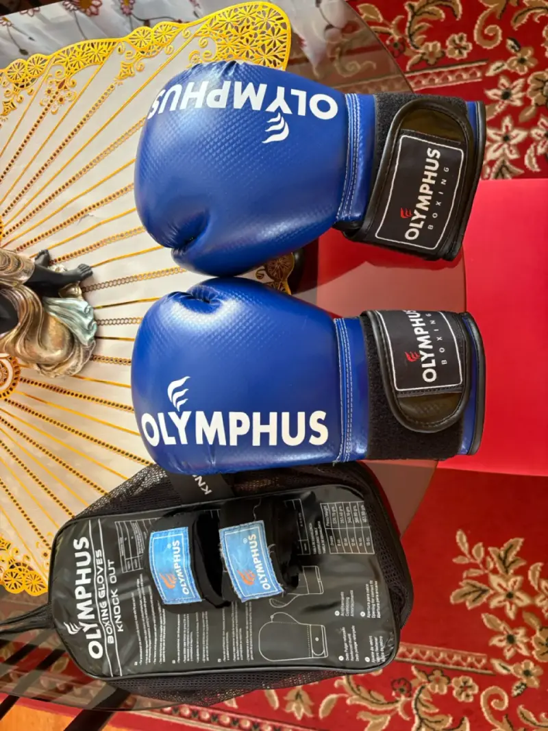 Guantes de Boxeo Olympus Azules con Bolsa - 2
