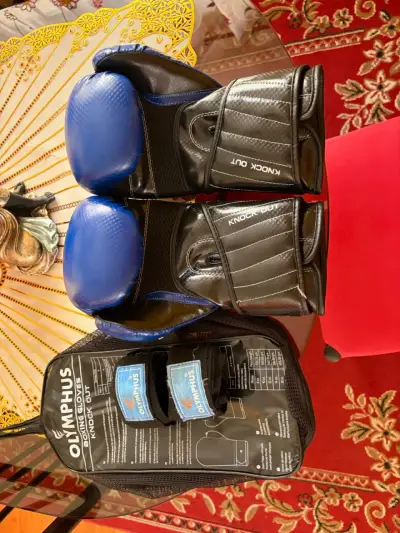 Guantes de Boxeo Olympus Azules con Bolsa - miniatura 3