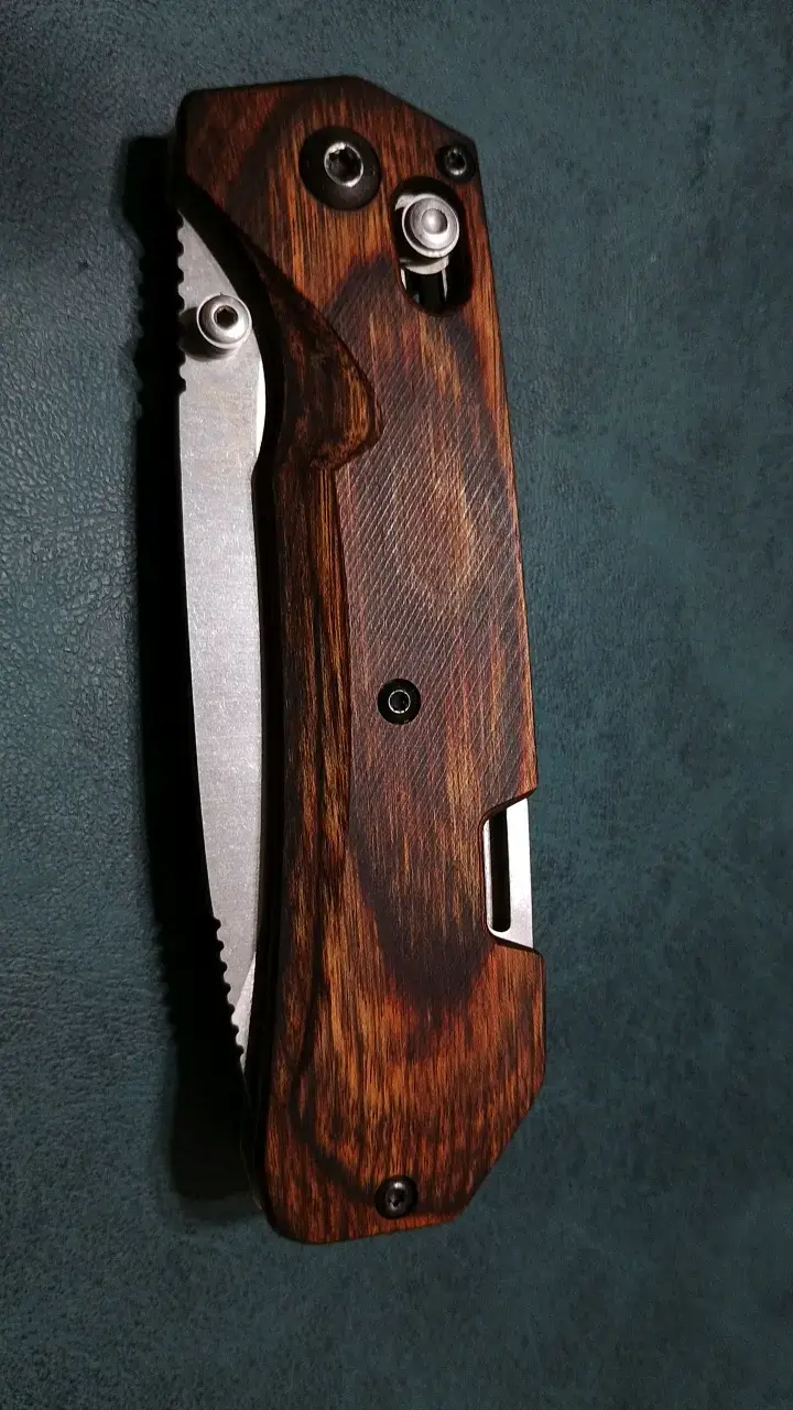 Cuchillo Plegable de Bolsillo con Mango de Madera - 3