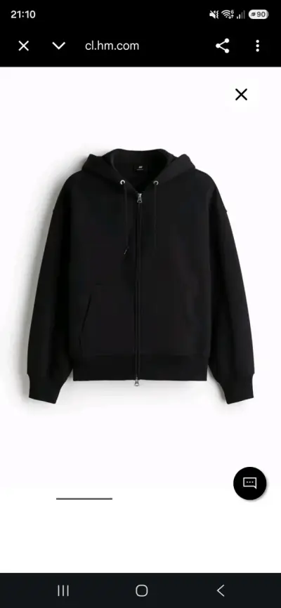 Polerón negro con capucha H&M unisex - miniatura 1
