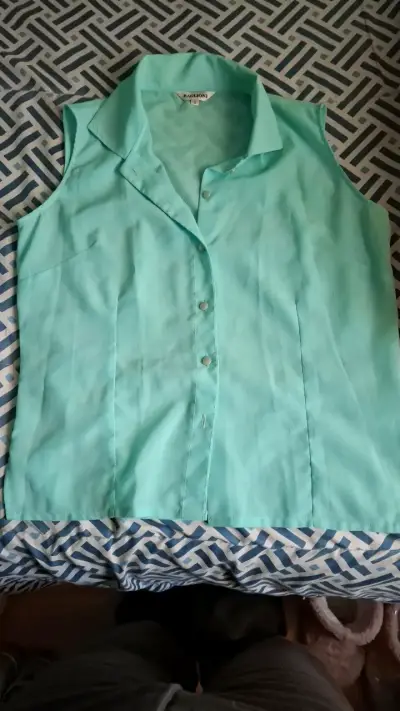 Blusa sin mangas verde menta Baglioni - miniatura 1