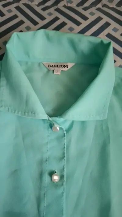 Blusa sin mangas verde menta Baglioni - miniatura 4