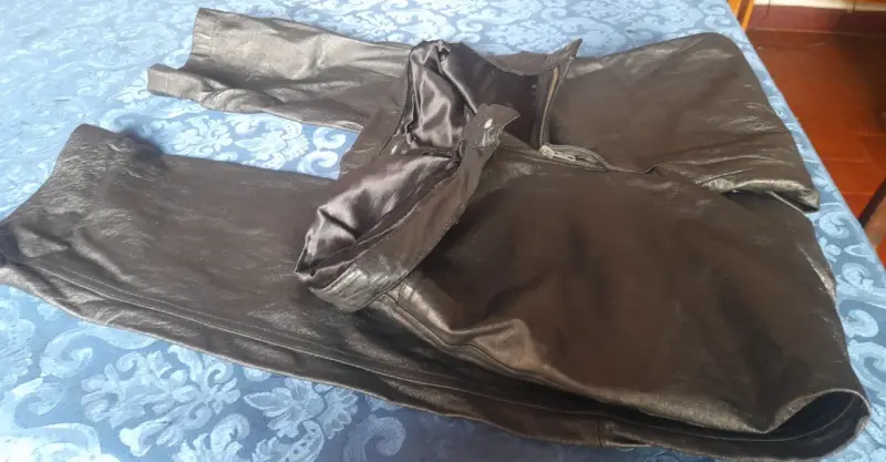 Pantalon de cuero natural negros marca Index - 1