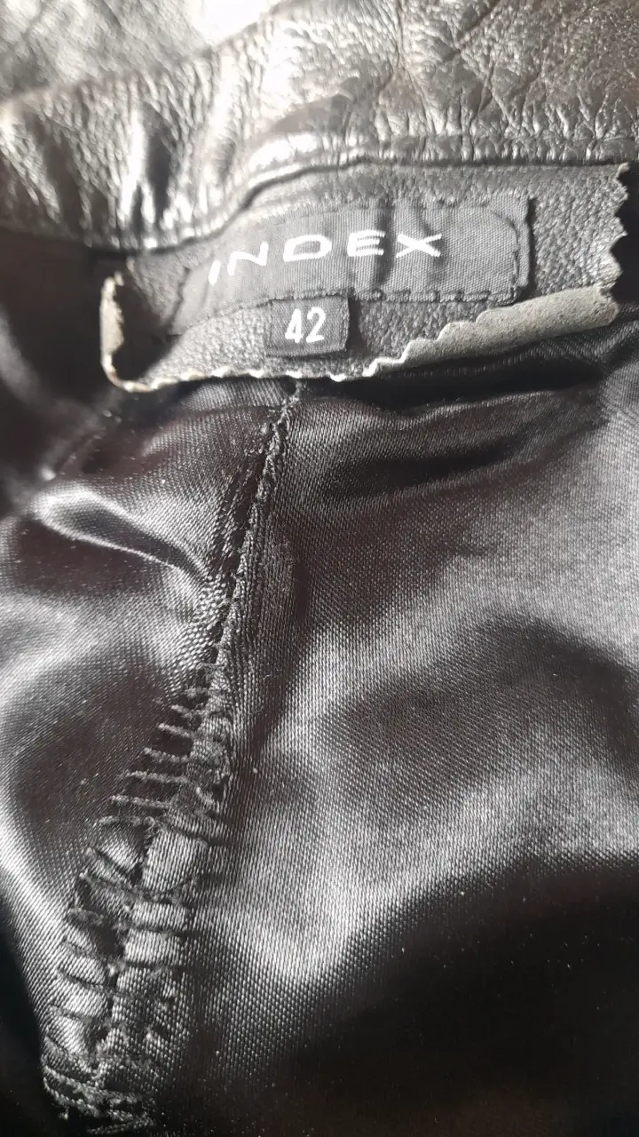Pantalon de cuero natural negros marca Index - 3