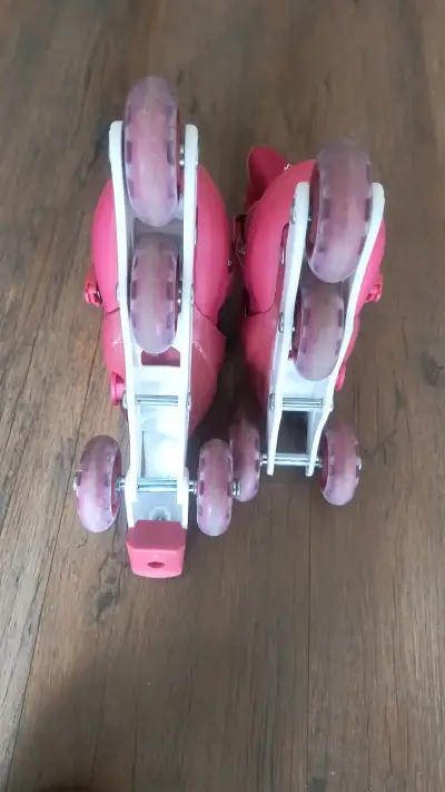 Patines en línea ajustables para niños color rosa - miniatura 6