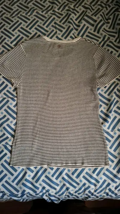 Polera rayada Fiorucci en blanco y negro - miniatura 3