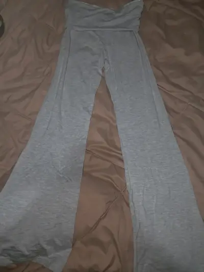 Calzas flare grises para mujer - miniatura 1