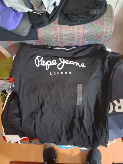 Polera negra Pepe Jeans London para hombre - miniatura 2