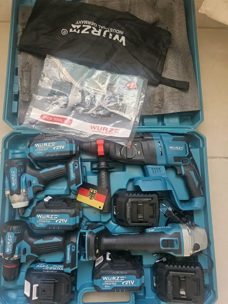 Kit de herramientas eléctricas Würz 21V carg. + ba - 2