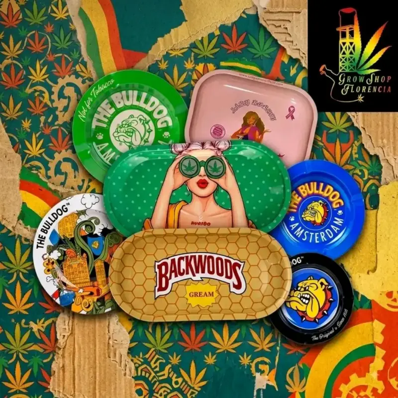 Set de bandejas metálicas decorativas para tabaco