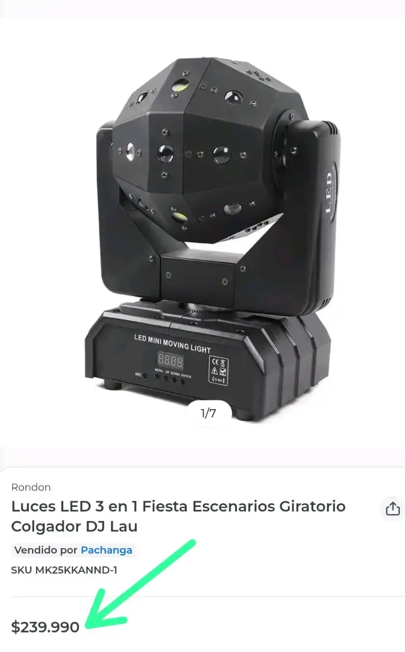Luz LED Giratoria para DJ y Escenarios - 3