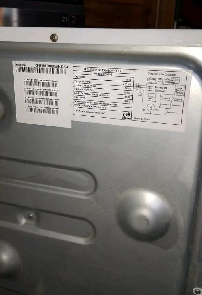 Secadora de ropa Haier 7kg en buen estado - 5