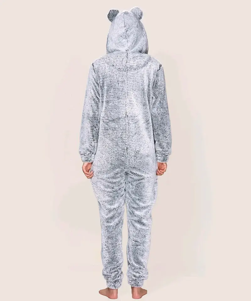 Pijama Entero Gris con Orejas de Koala - 2