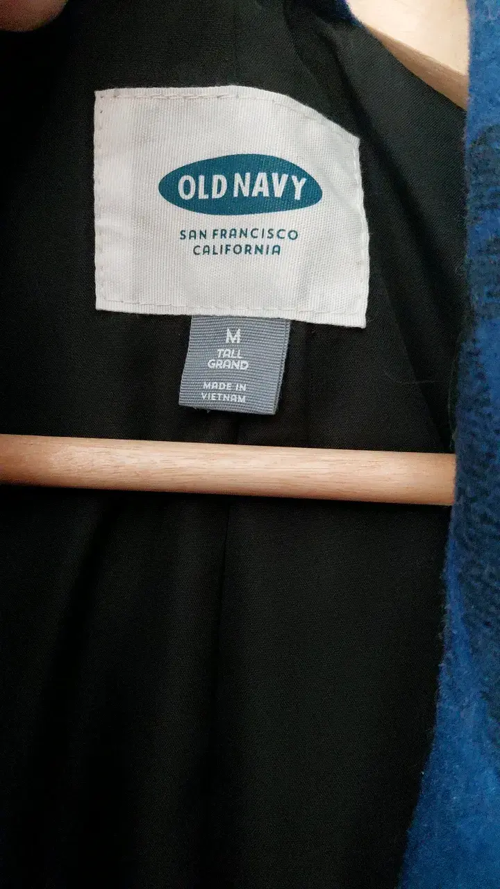 Abrigo azul a cuadros Old Navy para mujer - 2