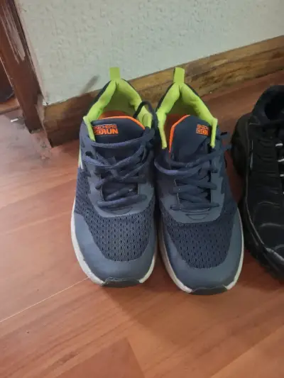 Zapatillas deportivas Skechers Go Run azul y verde - miniatura 1