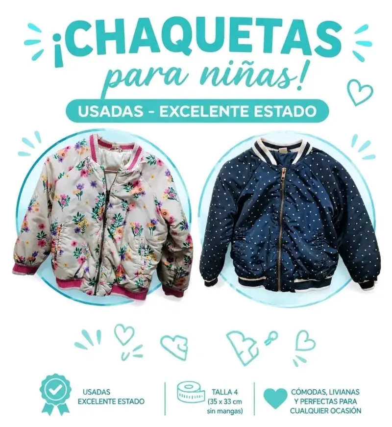 Chaquetas para niñas en excelente estado - 3