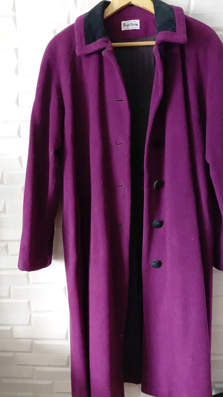 Abrigo largo morado Projections vintage