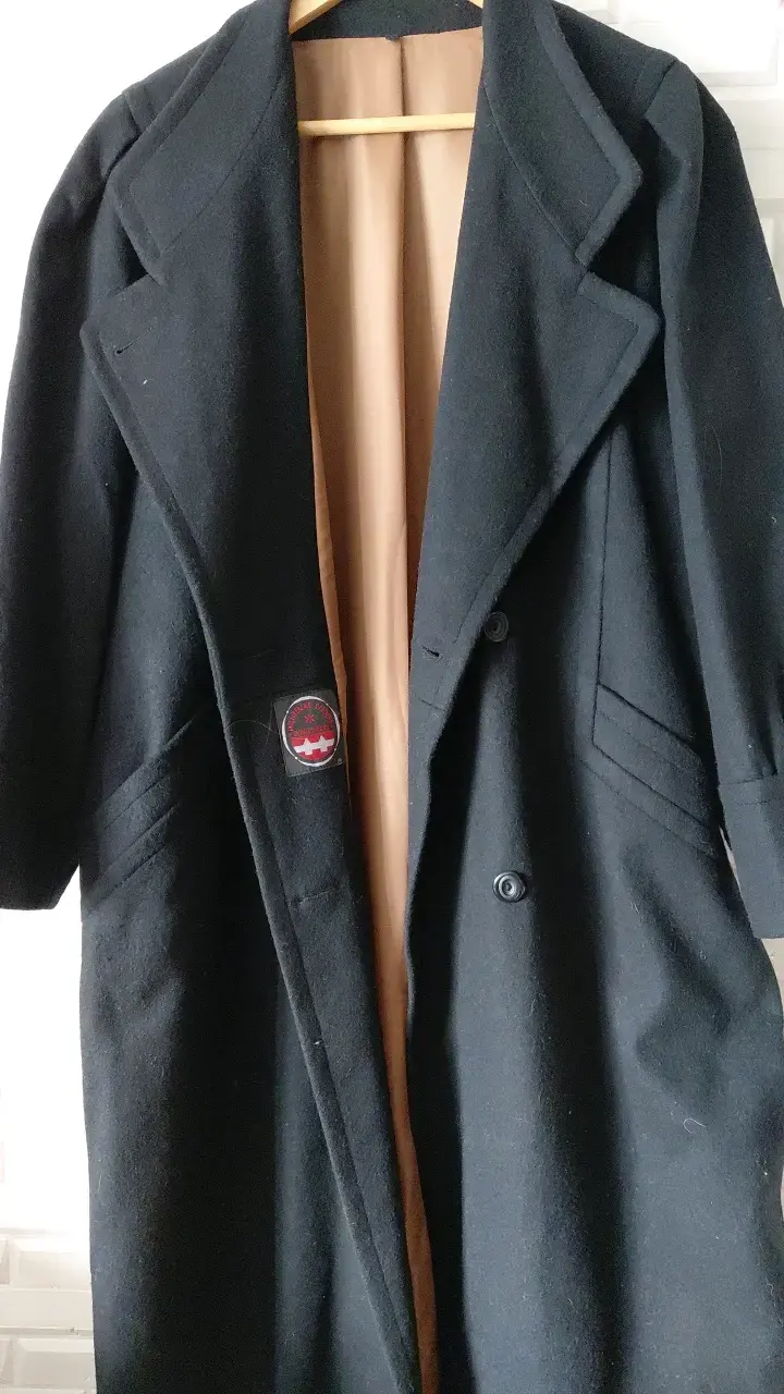 Abrigo Largo Negro Original Loden