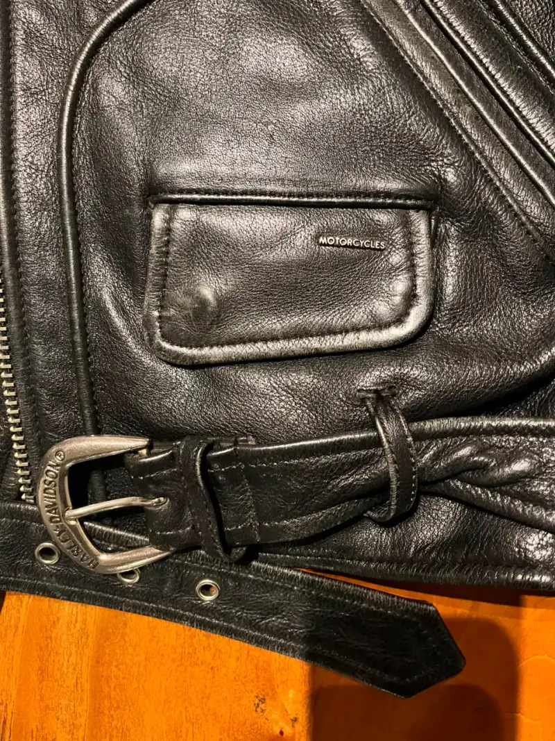 Chaqueta de cuero Harley-Davidson negra - 5