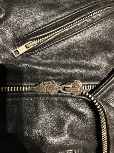 Chaqueta de cuero Harley-Davidson negra - miniatura 6