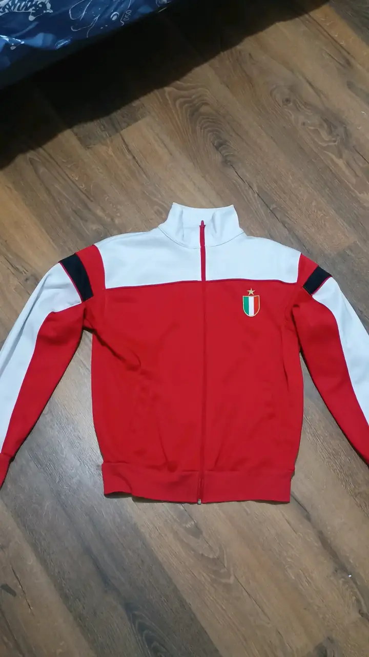 Chaqueta deportiva Milan AC roja y blanca - 1