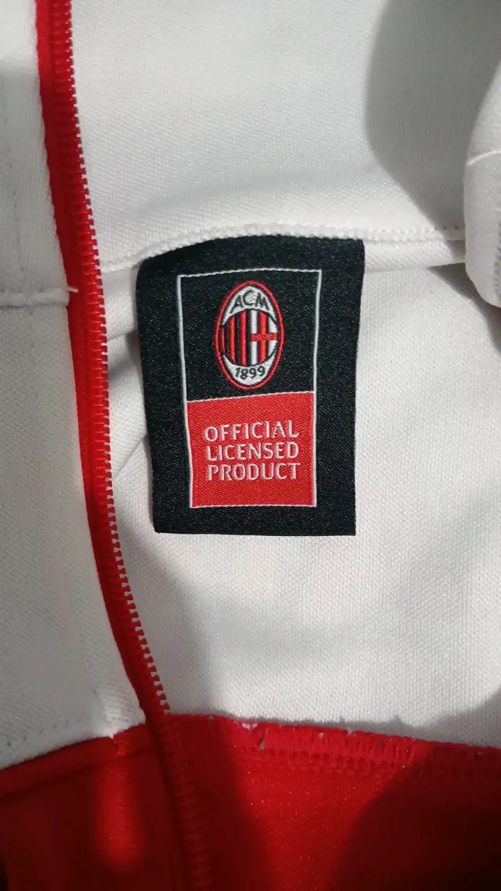 Chaqueta deportiva Milan AC roja y blanca - 3