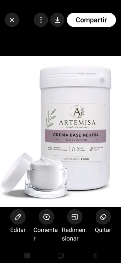 Crema Base Neutra Artemisa 1 Kilo - miniatura 1