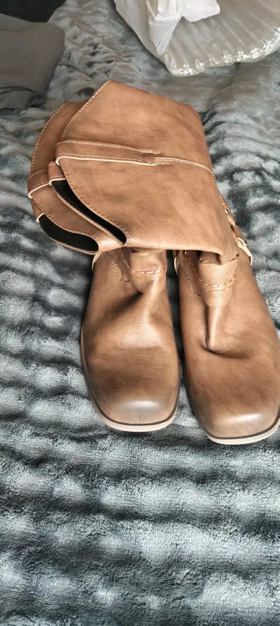 Botas de cuero marrón para mujer - 3